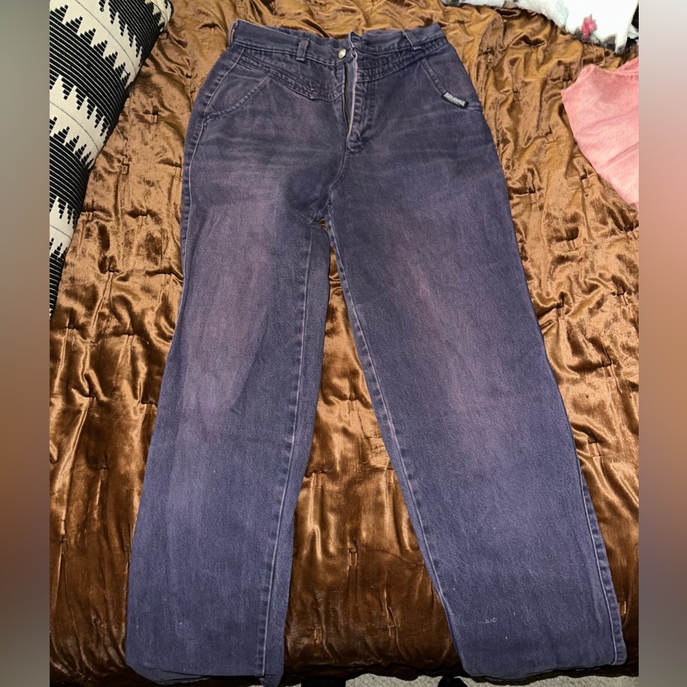 Vintage great condition roughriders western denim dark purple super cute on !